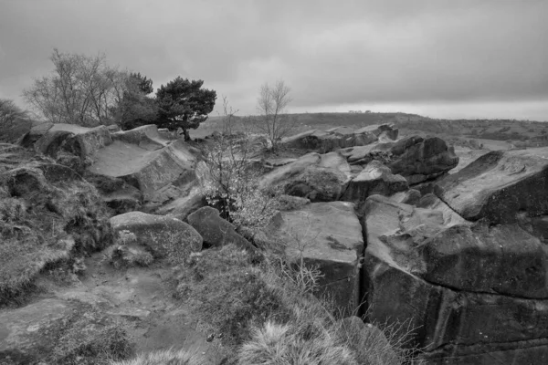 View from Black Rocks in the Derbyshire Peak District.