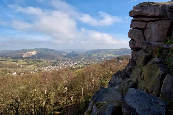 Vista Desde Black Rocks Distrito Derbyshire Peak — Foto de Stock