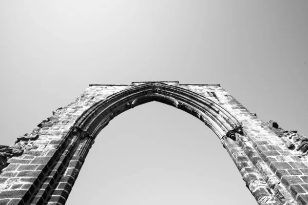 Historyczny Łuk Kamienny Dale Abbey Derbyshire Wielka Brytania — Zdjęcie stockowe