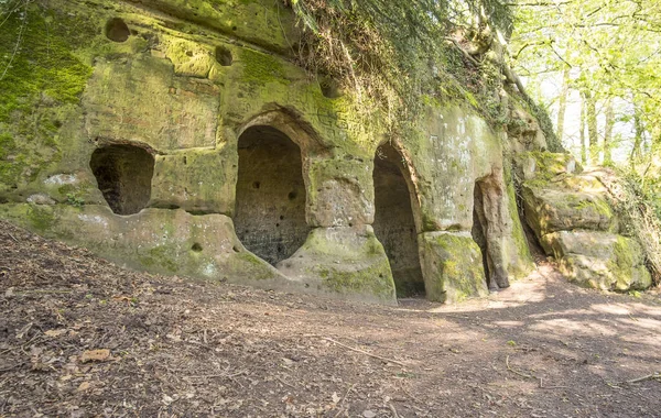 Dale Abbey Derbyshire Ngiltere Deki Münzevi Mağarası — Stok fotoğraf