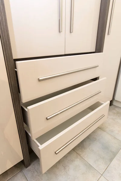Bedroom drawers open example