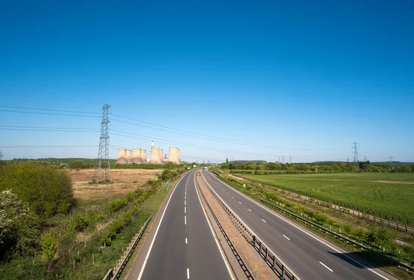 Autopista Abandonada Durante Bloqueo Del Reino Unido 2020 — Foto de Stock