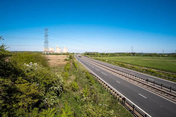 Autopista Abandonada Durante Bloqueo Del Reino Unido 2020 — Foto de Stock