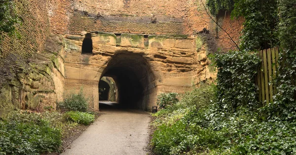 Túnel Tallado Través Arenisca — Foto de Stock