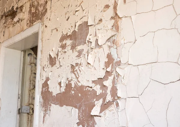 Paint peeling of a water damaged wall