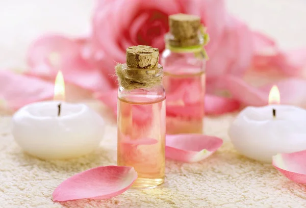 Spa Candle Oils Set Example — Stock Photo, Image