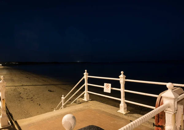 Strandpromenade Bei Nacht — Stockfoto