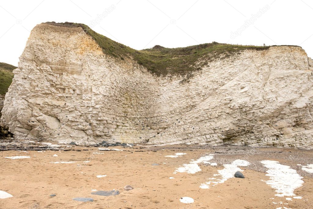 Coastal chalk cliff background