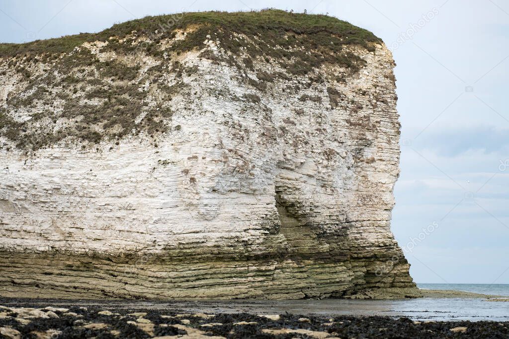 Coastal chalk cliff image
