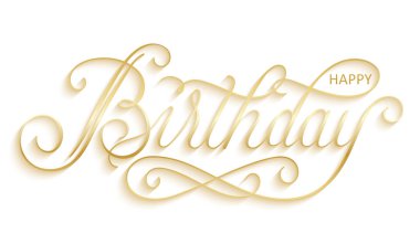 İyi ki doğdun altın harfler beyaz arka planda izole edilmiş 