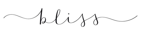calligraphic bliss lettering isolated on white background