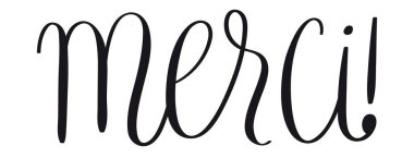 Mersi! Mersi! vektör fırçası hat sancağıName!)