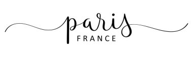 PARIS siyah vektör fırça kaligrafi pankartıName