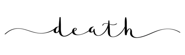 Death Brush Calligraphy Concept Word Typography Banner — Vector de stock