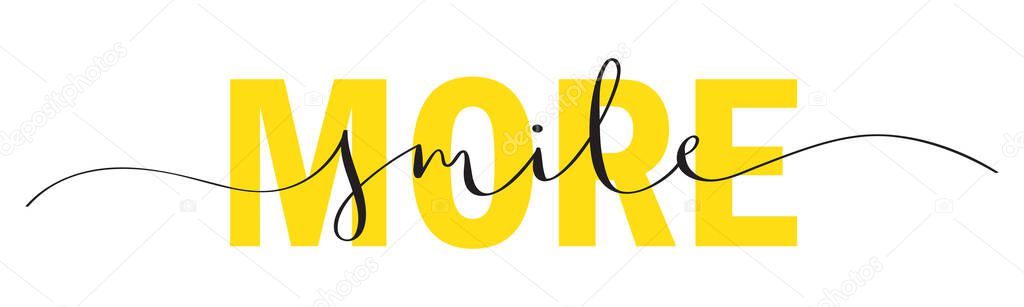 SMILE MORE colorful typography banner