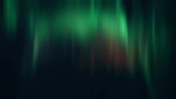 현실적으로 밝은 녹색 과 분홍색 오로라 보렐 리스, 북극광 이 없는 고리 — 비디오