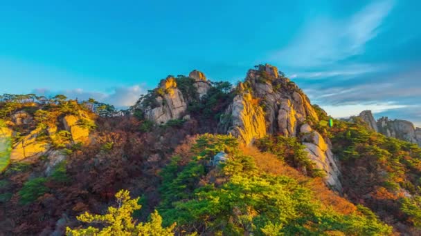 Timelapse4K Осінь Горі Добонсан Національному Парку Бухансан Південна Корея — стокове відео