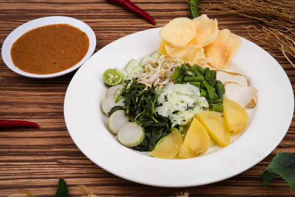 Gado Gado Ist Indonesisches Traditionelles Essen — Stockfoto