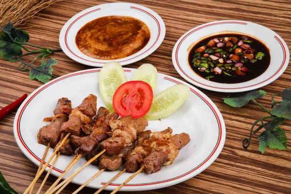 Sate Hadori Oder Hadori Satay Ist Ein Traditionelles Essen Aus — Stockfoto