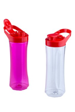 Beyaz arka plan üzerinde iki boş sallamak şişe 