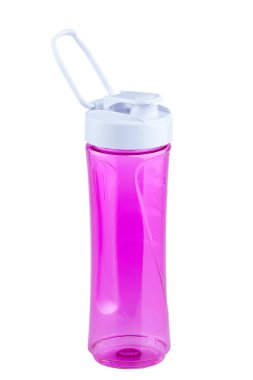 Tek boş sallamak şişe beyaz arka plan üzerinde