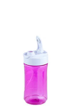 Tek boş sallamak şişe beyaz arka plan üzerinde 