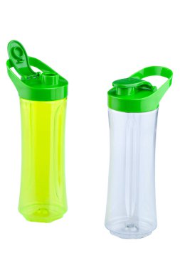 Beyaz arka plan üzerinde iki boş sallamak şişe 