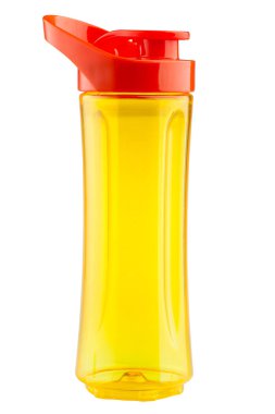 Tek boş sallamak şişe beyaz arka plan üzerinde