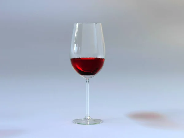 Glas Mit Wein Auf Leichtem Fast Weißem Hintergrund — Stockfoto