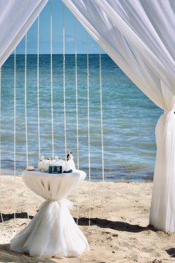 Denizle yapılan törende dekorasyon.