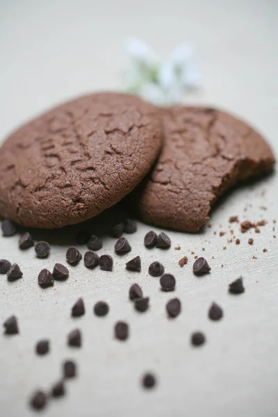 Печенье Домашнего Приготовления Печенье Шоколадной Крошкой — стоковое фото