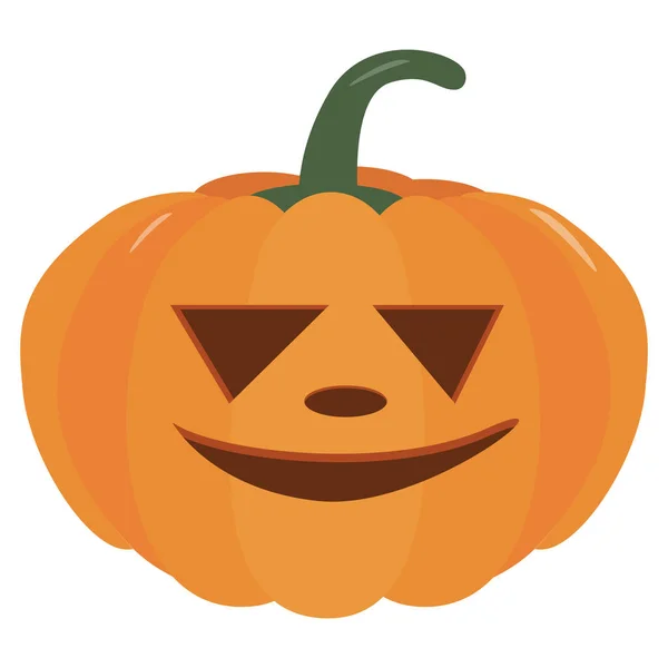 Pumpkin halloween holiday. Halloween pumpkin with funny scared face. Isolated vector sign symbol. Autumn holidays.