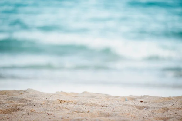 Красивий Піщаний Пляж Синім Тропічним Морським Фоном Літній Сонячний День — стокове фото