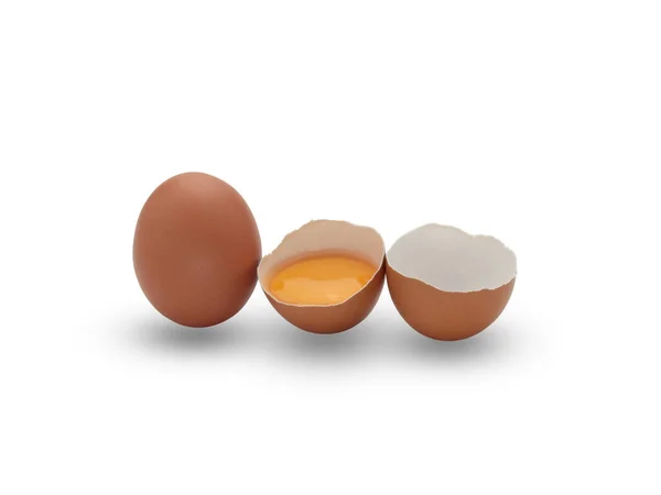クリッピングパスを持つ白い背景に隔離された鶏の卵 — ストック写真