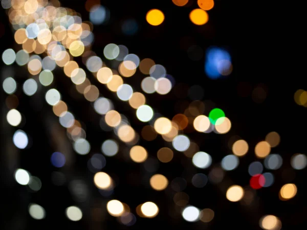 Abstract Bokeh Night Light Background Blurred Lights Traces Cars Road — Stock Photo, Image