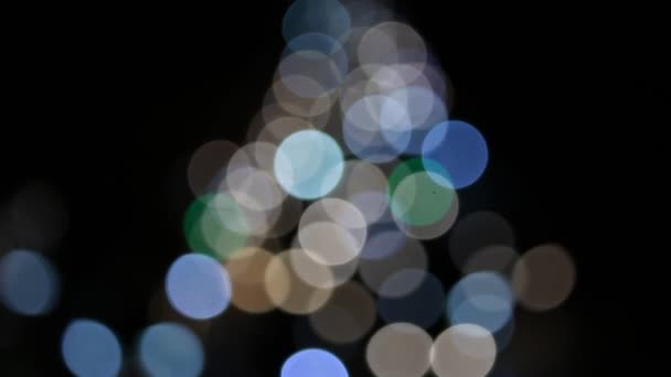 Abstracte Bokeh Nacht Wazig Licht Sporen Van Auto Weg Gerichte — Stockvideo