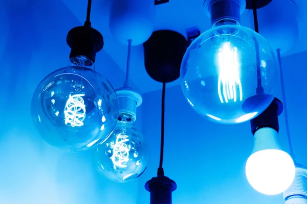 Eco LED filament lamps. Close-up