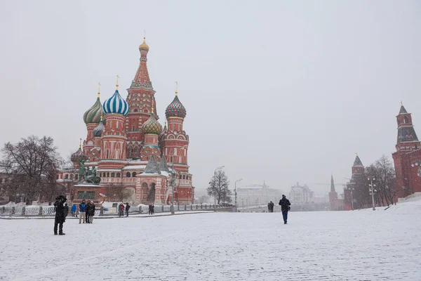 Moscow Russia February 2017 Saint Basil Cathedral Very Important Iconic — Stock Photo, Image