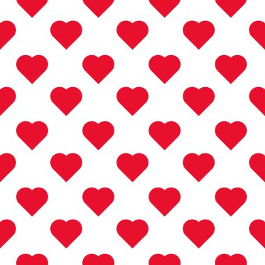 Kalp ya da aşk kusursuz desen. Baskı, kumaş, ambalaj, duvar kağıdı ve arkaplan konsepti için sevimli ve modaya uygun doku