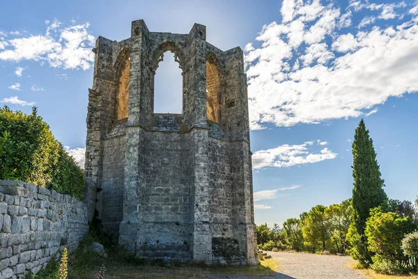 Widok Opactwo Saint Flix Monceau Gigean Hrault Occitanii Francja — Zdjęcie stockowe