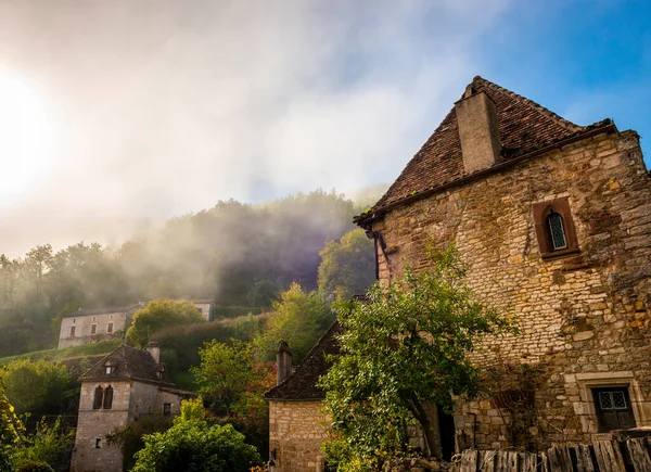 Fransa Nın Occitanie Kentindeki Lot Ortaçağ Saint Cirq Lapopie Köyü — Stok fotoğraf