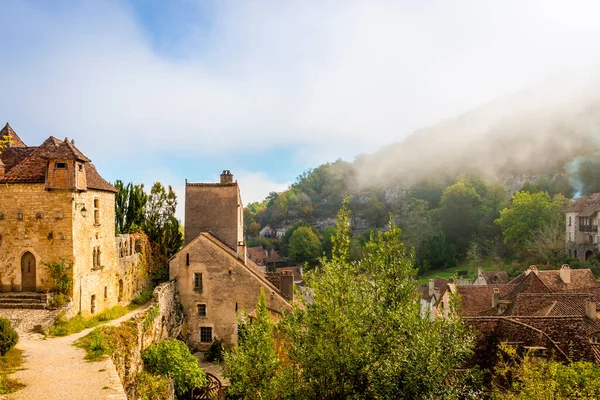 Fransa Nın Occitanie Kentindeki Lot Ortaçağ Saint Cirq Lapopie Köyü — Stok fotoğraf