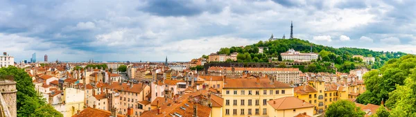 Panoramic City Lyon Croix Rousse District Auvergne Rhone Alpes France — Stock Photo, Image