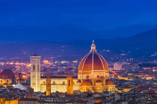 Cathdrale Santa Maria Del Fiore Nuit Florence Toscane Italie — Stockfoto