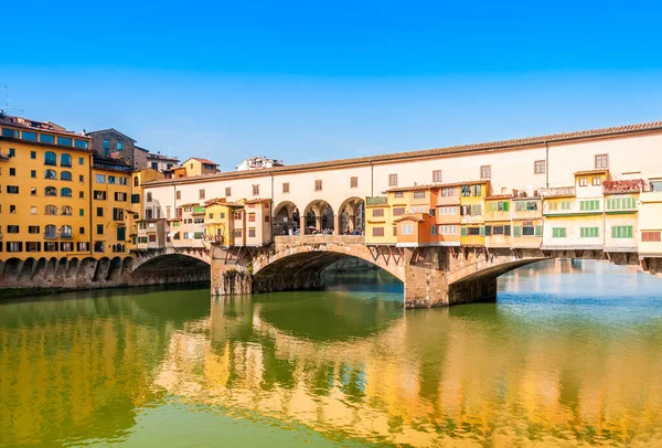 Ponte Vecchio Rivier Arno Florence Toscane Italië — Stockfoto
