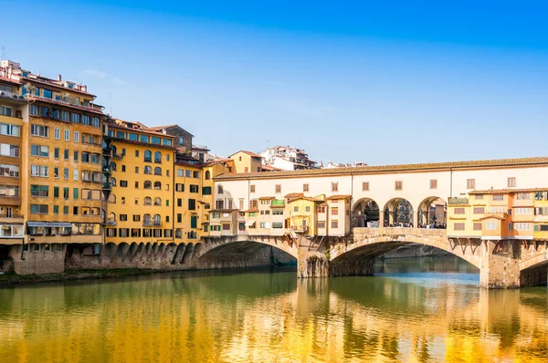 Ponte Vecchio Rivier Arno Florence Toscane Italië — Stockfoto