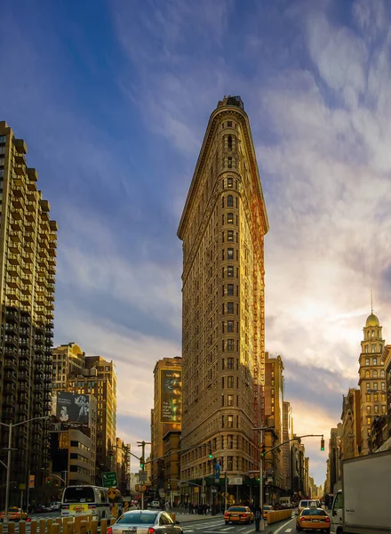 Edificio Flatiron Encrucijada Quinta Avenida Broadway Nueva York —  Fotos de Stock