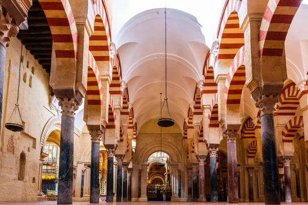 Interno Della Mezquita Moschea Cattedrale Cordova Andalusia Spagna — Foto Stock