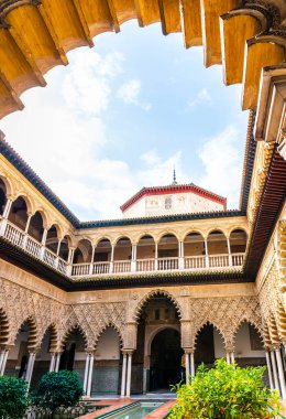 İspanya, Endülüs 'te, Sevilla' da gerçek Alcazar