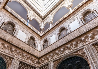 İspanya, Endülüs 'te, Sevilla' da gerçek Alcazar